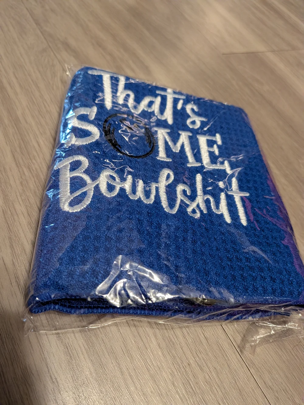 Bowl Inspired Towel with Bold Script